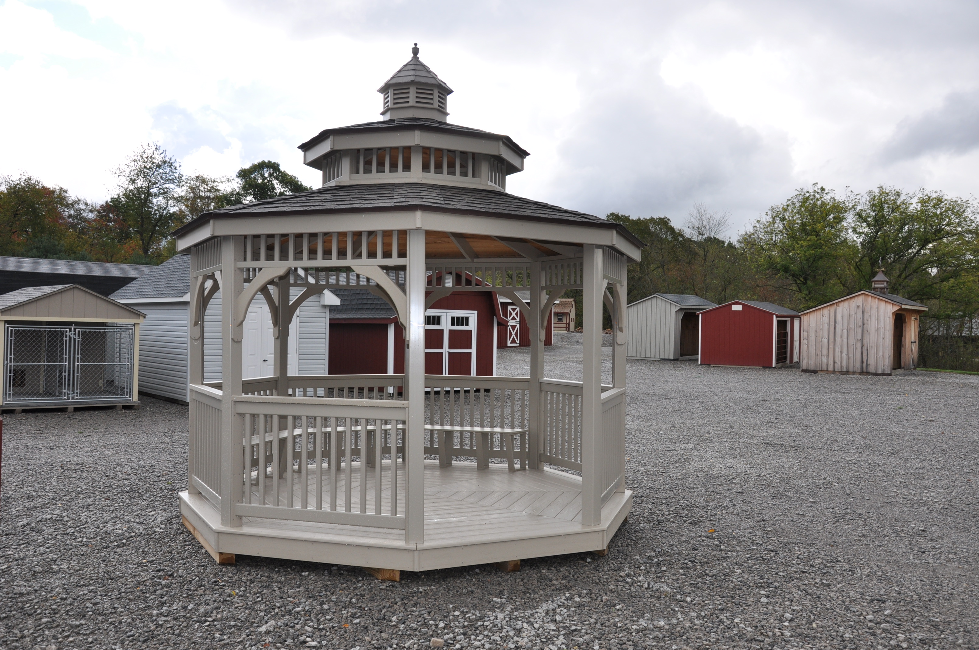 12'x12' Vinyl Classic Octagon Gazebo Gazebos Sales & Prices