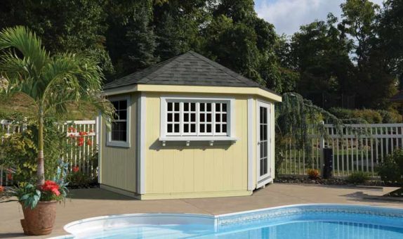 Tiki-Hut Style Poolhouse
