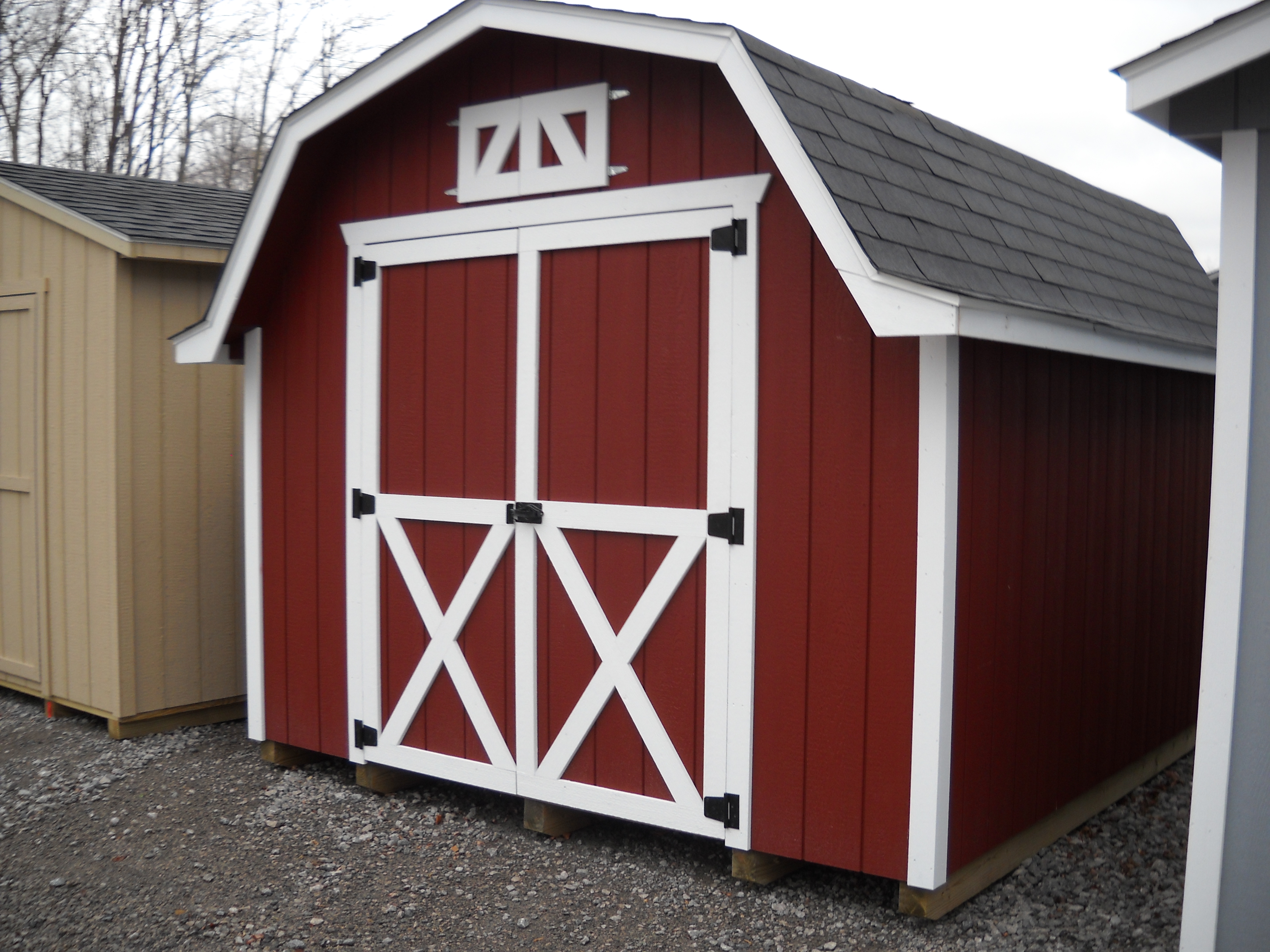 10'x12' vinyl dutch barn barn style sheds mini & dutch