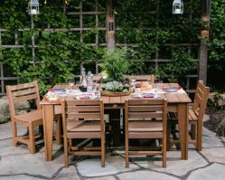 Island Dining Table (44'' x 72'' Rectangular) Set (Antique Mahogany)