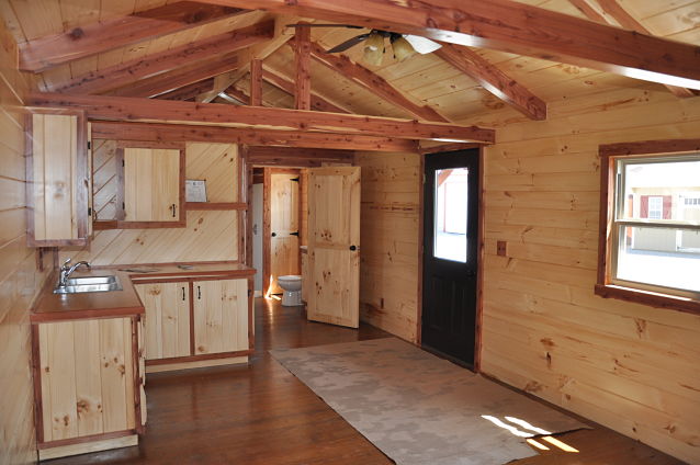 12x24 vinyl cottage shed with porch & garage sheds