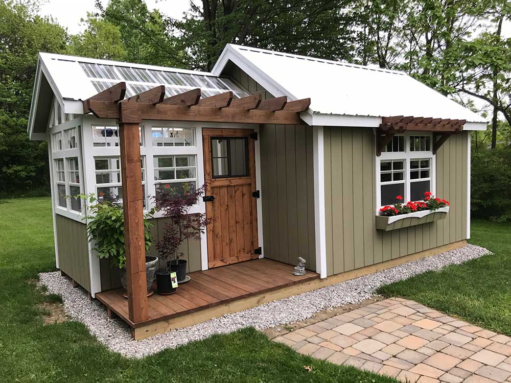 Premium 10' x 18' Greenhouse Garden Shed | Salem Structures, LLC