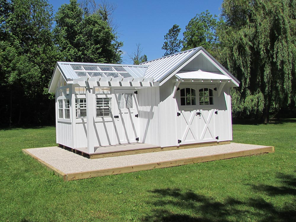 Premium Gorgeous 10' x 18' Farmhouse Garden Shed | Salem