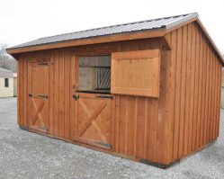 10'x18' Shed Row Horse Barn