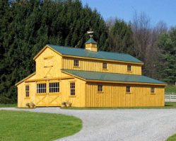 Salem Structures Monitor Horse Barn