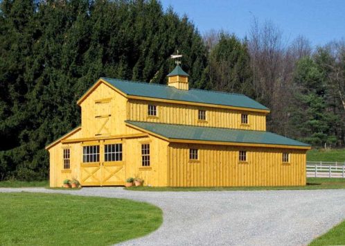 Salem Structures Monitor Horse Barn