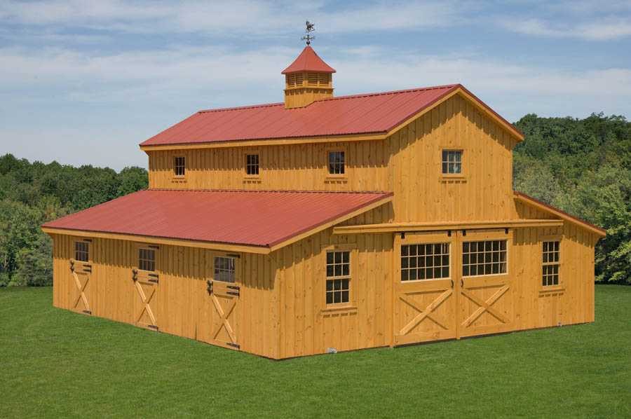 Salem Structures Monitor Horse Barn