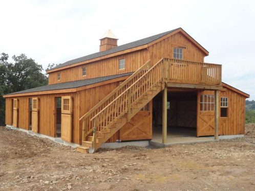 Monitor Horse Barn Optional Exterior Stairway