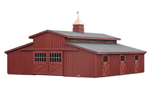 Salem Structures Monitor Horse Barn