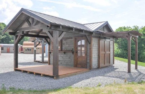 12x22 Rustic Sunsetter Pavilion