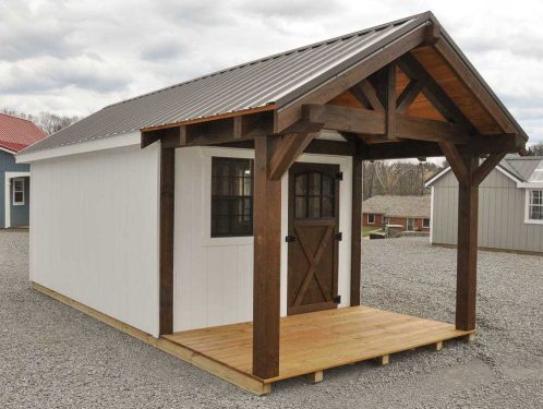10x22 Workshop W/Timberframe Porch