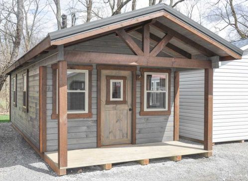 12'x30' Hunter Cabin With Timber Framed Porch