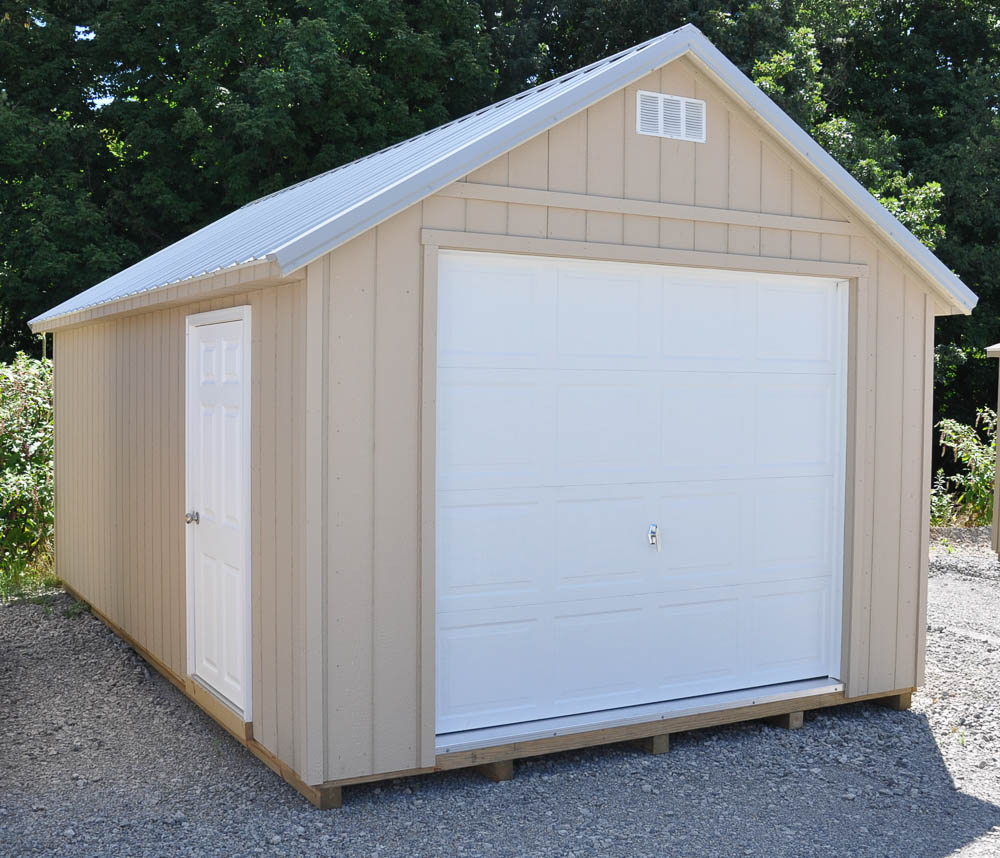 24'x24' Hartford Double Wide Garage Custom Built Garages, Peak Style