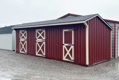 10x28 Shed Row Horse Barn
