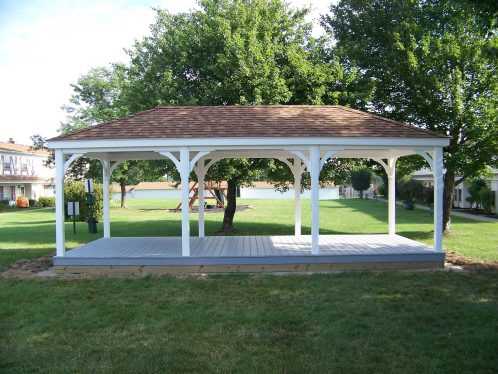 12' Wide Vinyl Rectangular Pavilion