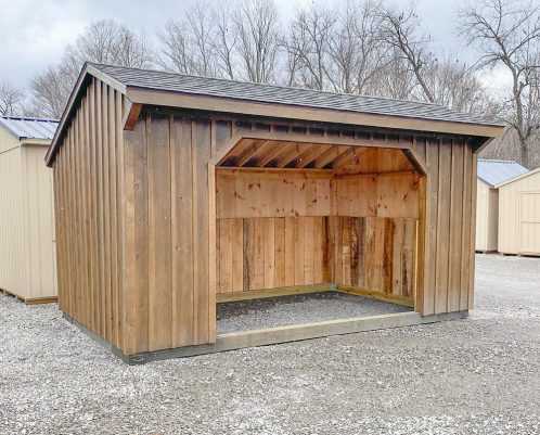 10x16 Run-In Horse Barn