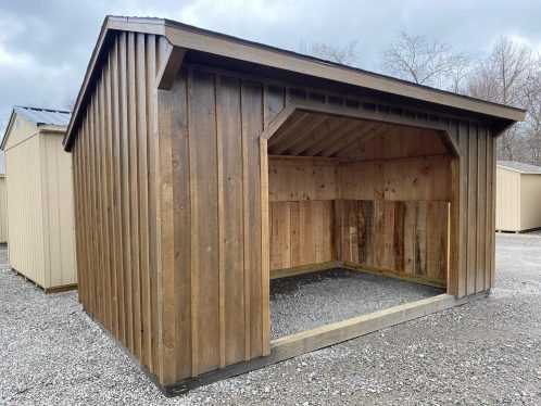 10x16 Run-In Horse Barn