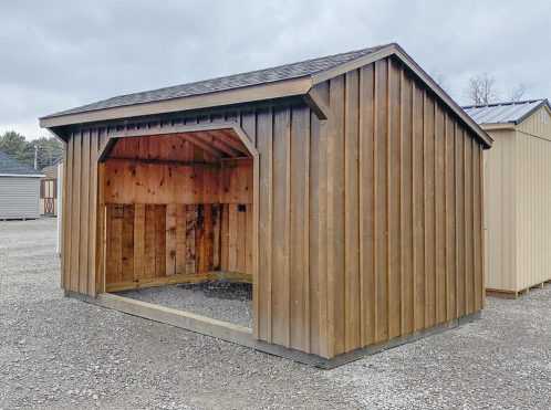 10x16 Run-In Horse Barn