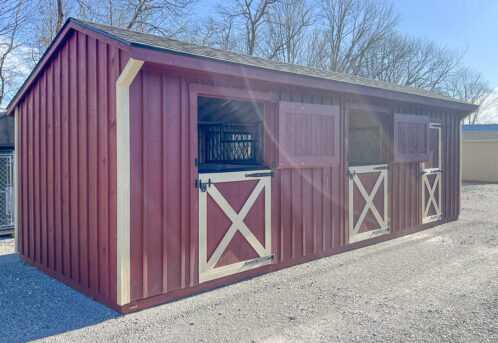 10x28 Shed Row Horse Barn