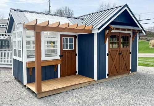 10x18 Farmhouse Garden Shed and Greenhouse